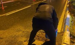 Alanya'da esnaf çukurları doldurdu, kazaları engelledi! Duyarlı davranış takdir topladı