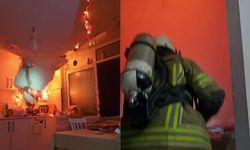 Yangında çöken tavanı son anda fark ettiler faciadan böyle dönüldü