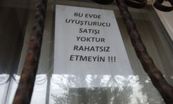 Zeytinköy'de vatandaş canından bezdi, uy*şturucuyla mücadelesini camına astığı yazıyla verdi