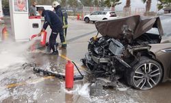 Antalya’da akaryakıt istasyonunda facia: Görevli canını zor kurtardı