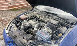 Park halindeyken yanan araçta hasar oluştu!