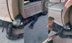 Görenler d*hşete düştü: TIR’ın altında metrelerce sürüklendiği anları anlattı