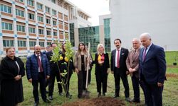 Rektör Özkan İlahiyat Fakültesi’nde fidan dikti, sergiyi gezdi