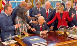 ABD’de dikkat çeken görüntü: Trump için dua edildi