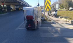 Elektrikli bisiklet ile motosikletin karıştığı kazada 1 kişi yaralandı