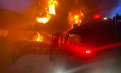 İnşaat deposunda yangın paniği