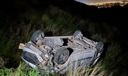 Kontrolden çıkan araç takla attı: 2 kişi yaralandı