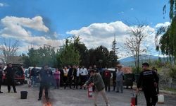 Korkuteli’nde yangın alarmı: Ekipler uygulamalı anlattı