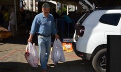 Kurbanlığını alan Konyaaltı'nda ücretsiz kesime gitti