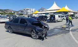Uyarı levhasını dikkate almadı, kaza yaptı: 2 yaralı