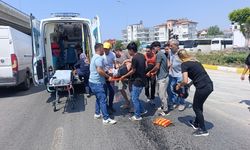 Yola dökülen yağ motosiklet kazasına neden oldu