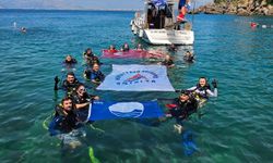 Erenkuş Plajı’nda deniz dibi temizliğinde şaşırtan görüntüler