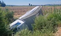 Manavgat’ta kaza: Sulama kanalına uçan 2 kişi yaralandı