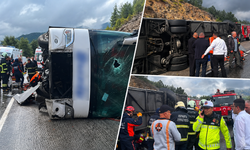 Yine aynı kaza! Isparta-Antalya kara yolunda otobüs devrildi