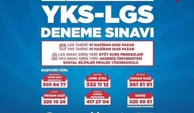 Kepez’de öğrencilere ücretsiz sınav desteği