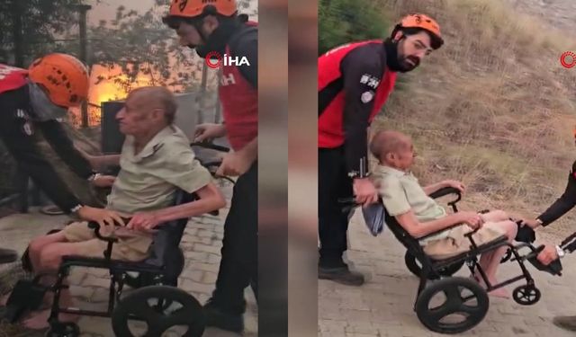 İzmir’deki yangında yürek yakan görüntüler