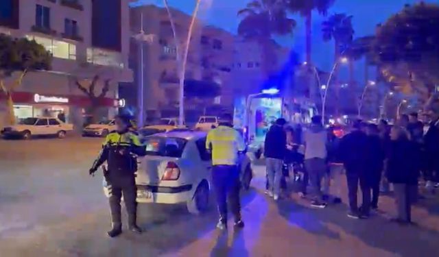 Otomobille motosiklet çarpıştı, 1 kişi yaralandı