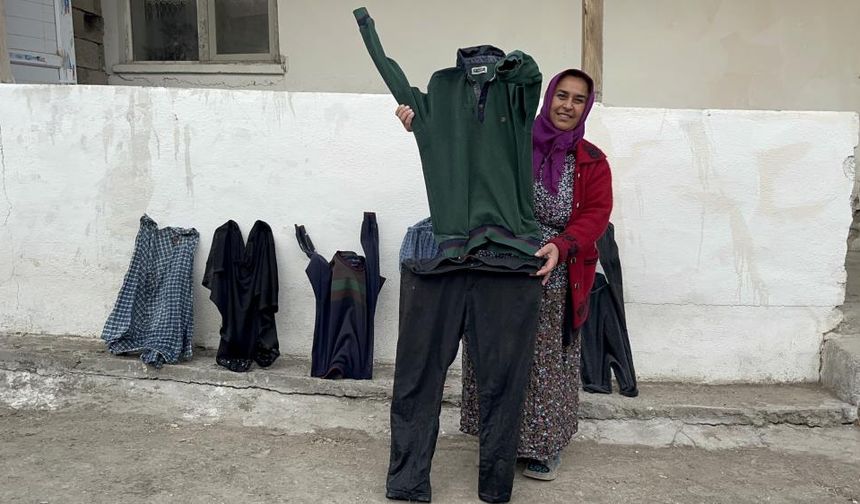 Kars soğukları asılan çamaşırları dondurdu, bitkileri buz tutturdu