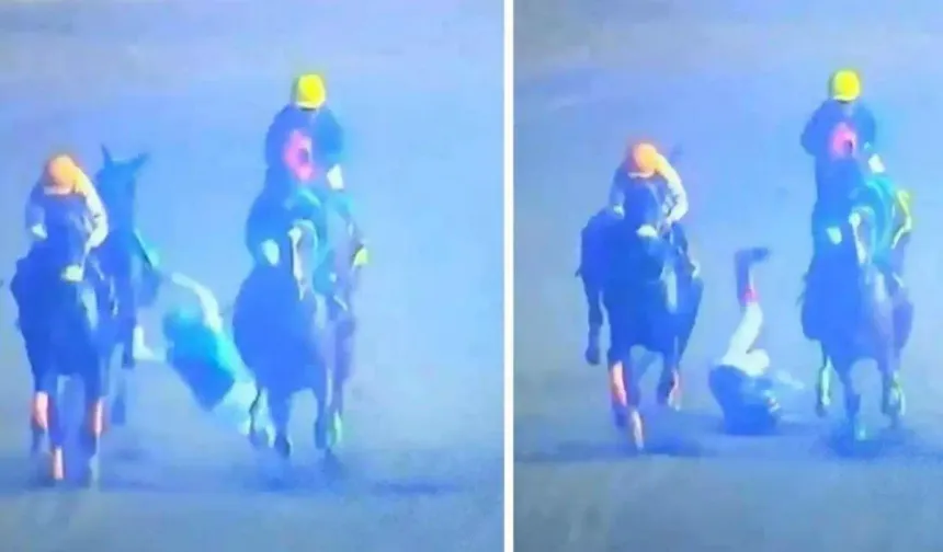 Acı ölüm: Attan düşen jokey başka bir atın altında kaldı!