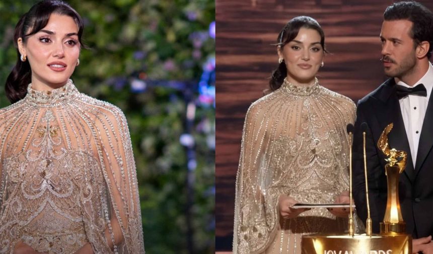 Hande Erçel ödül törenini Arapça sundu