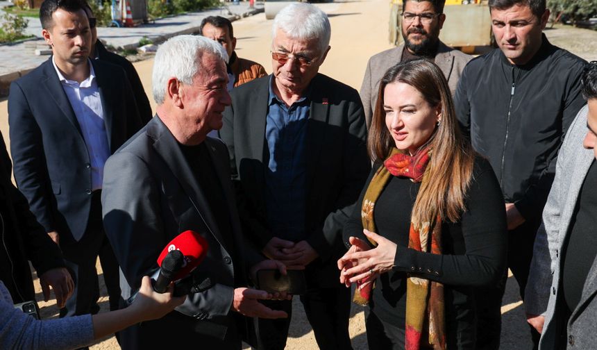 Büşra Özdemir sahada: Asfalt çalışmaları devam ediyor