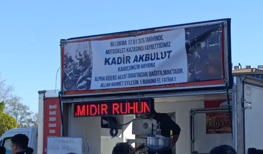 Kaskını kız arkadaşına verip vefat etti, lokması dağıtıldı