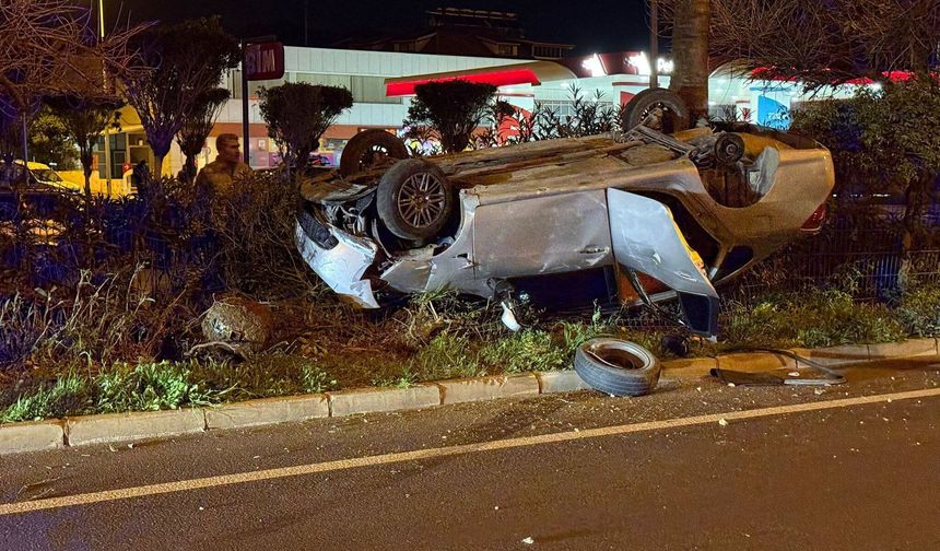 Otomobil takla attı: 4 kişi yaralandı!