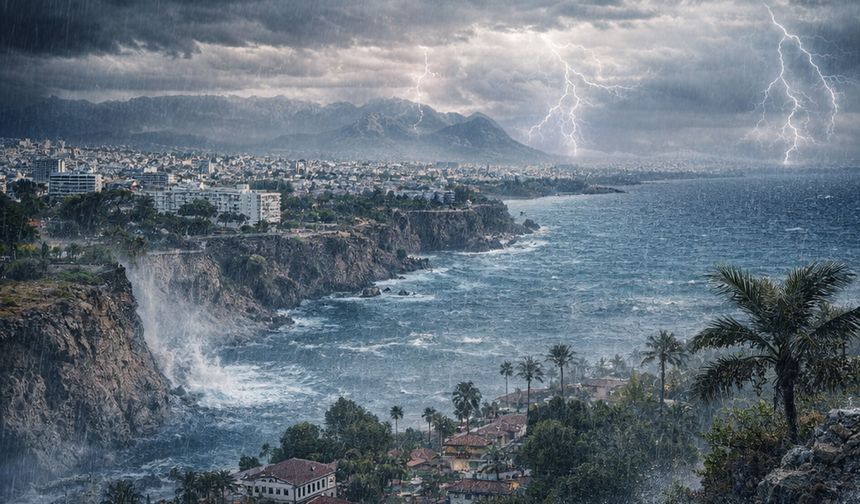 Antalya’da bayram yağmurla geliyor: 4 gün boyunca sağanak etkili