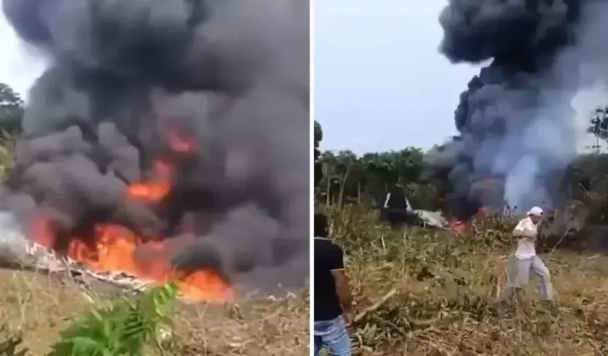 Askeri uçak düştü: Çok sayıda öl* var!