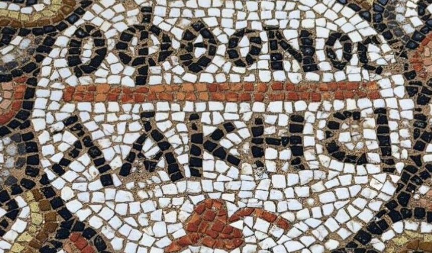 Bin 500 yıllık mozaik gün yüzüne çıktı, o yazı dikkat çekti: "Kıskananlar çatlasın"