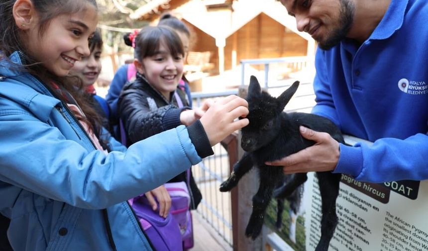 Yaban hayatının misafirleri bu kez çocuklar oldu