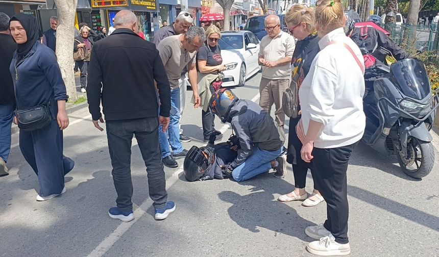 Ani fren hayatına mal oluyordu, kaskı sayesinde kurtuldu!