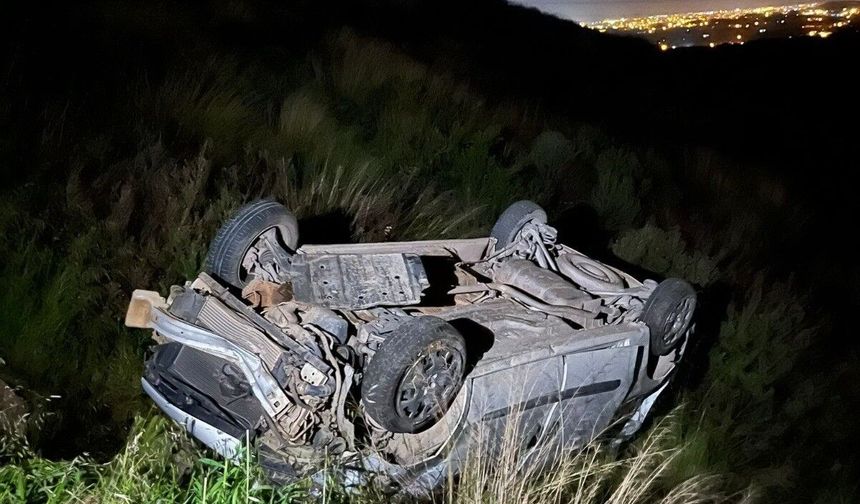 Kontrolden çıkan araç takla attı: 2 kişi yaralandı