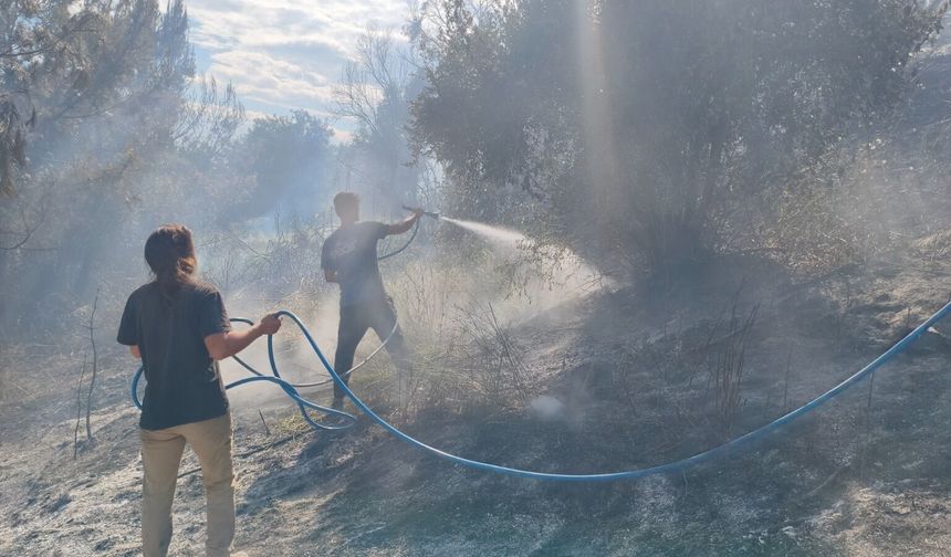 Aksu’da korkutan yangın! Vatandaşlar ve ekipler el ele verdi