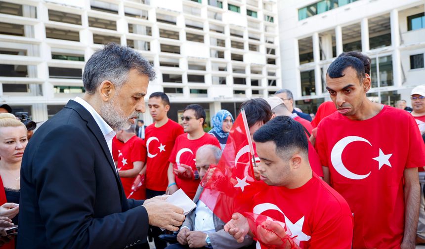 Antalya’da Engelliler Haftasında duygulandıran temsili askerlik töreni