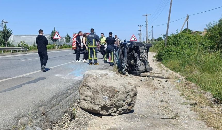 Bayramda ailesiyle Antalya’ya tatile gelen futbolcu kaza geçirdi