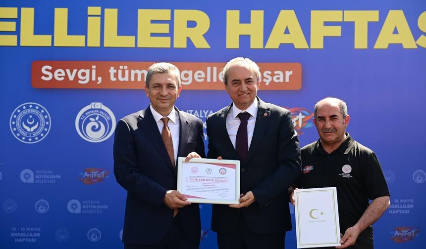 Kepez Belediyesi’ne “Erişilebilirlik Belgesi”
