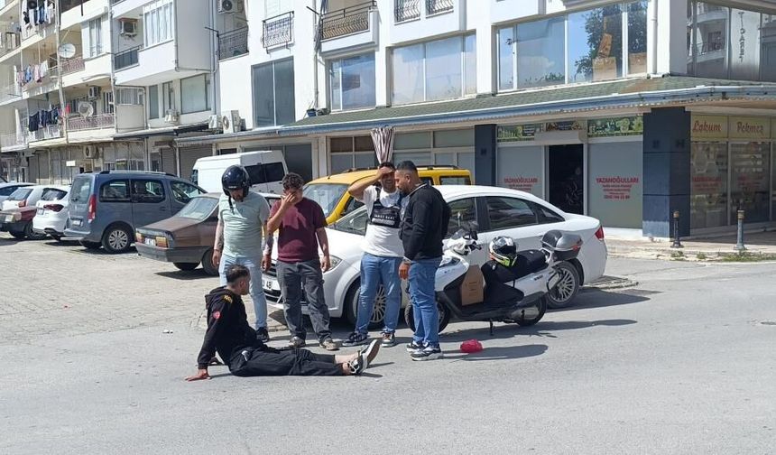 Manavgat'ta kaza: Çocuğu korumak isterken yaralandı