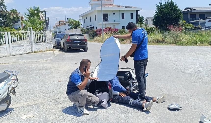 ASAT çalışanı kaza geçirdi, arkadaşları güneşlik ile yardımına koştu