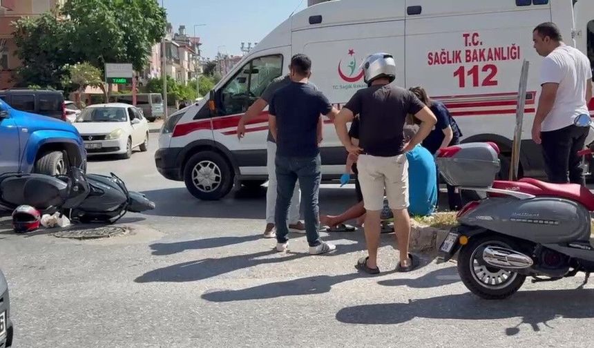 Kamyonetle çarpışan motosiklet sürücüsü yaralandı