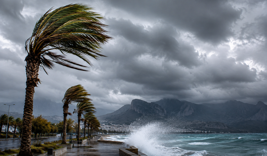 Meteoroloji uyardı: Antalya’da 11 ilçede fırtına bekleniyor!