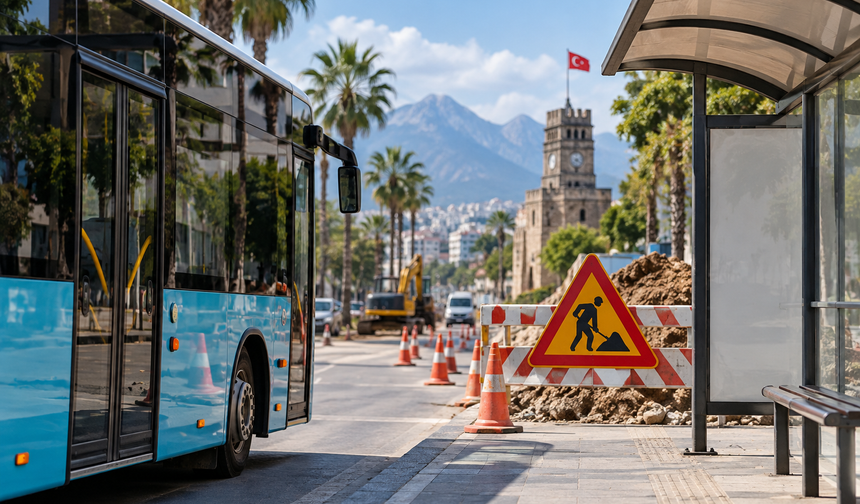 Antalya’da yol çalışması ulaşımı değiştirecek: 3 durak kapatılıyor