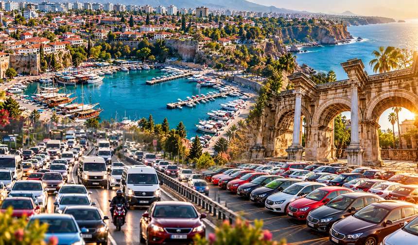 Antalya’da araç sayısı nüfusun yüzde 63’üne denk geldi!