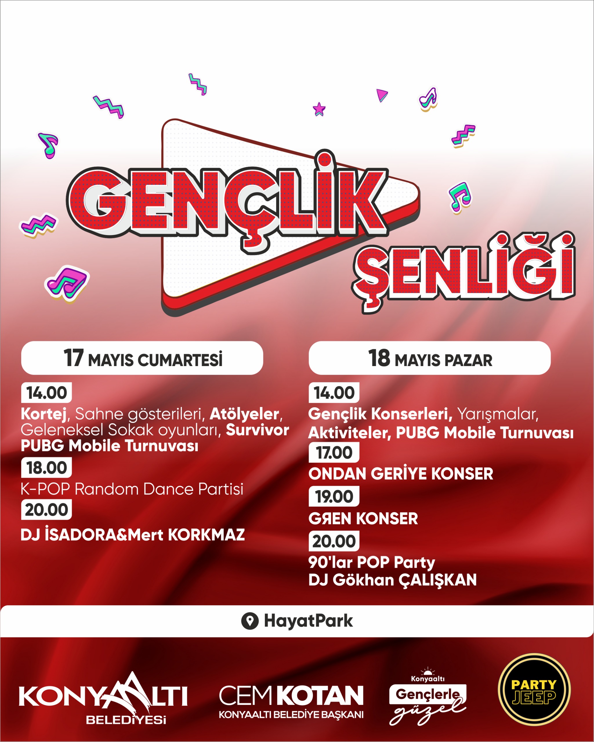 Konyaalti’ndan 19 Mayis’a Özel Gençli̇k Şenli̇ği̇