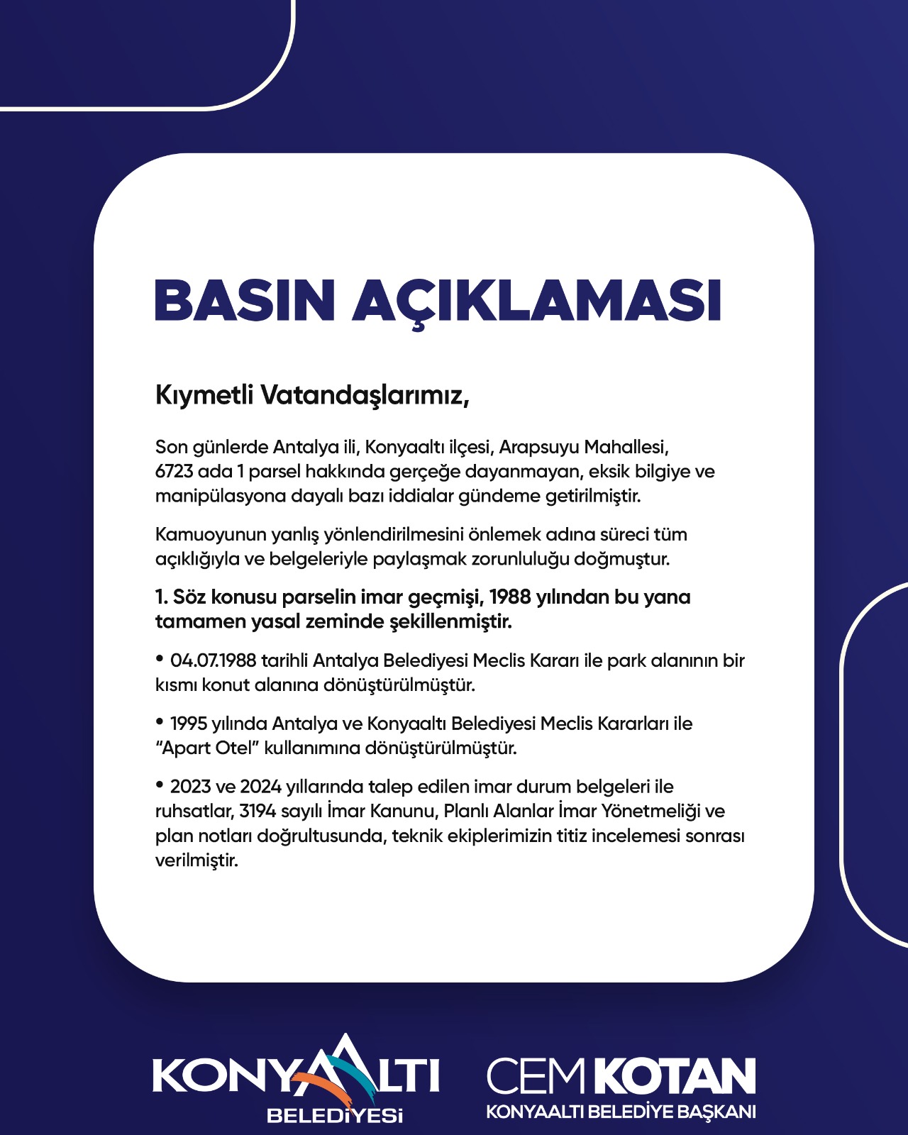 Konyaaltıbelediyesinesuclamakotanitirazetti