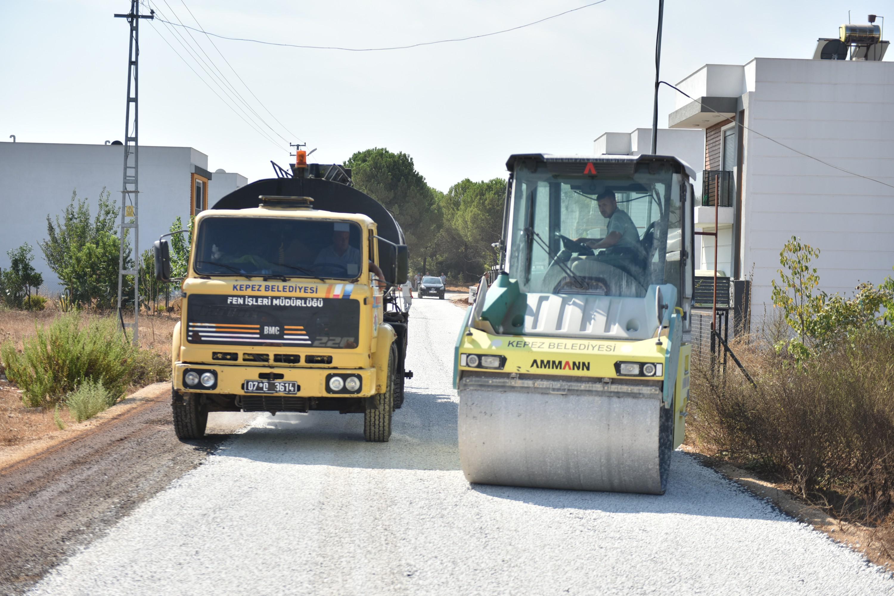 Kepezbelediyesindenodobasimahallesineyolcalismasi