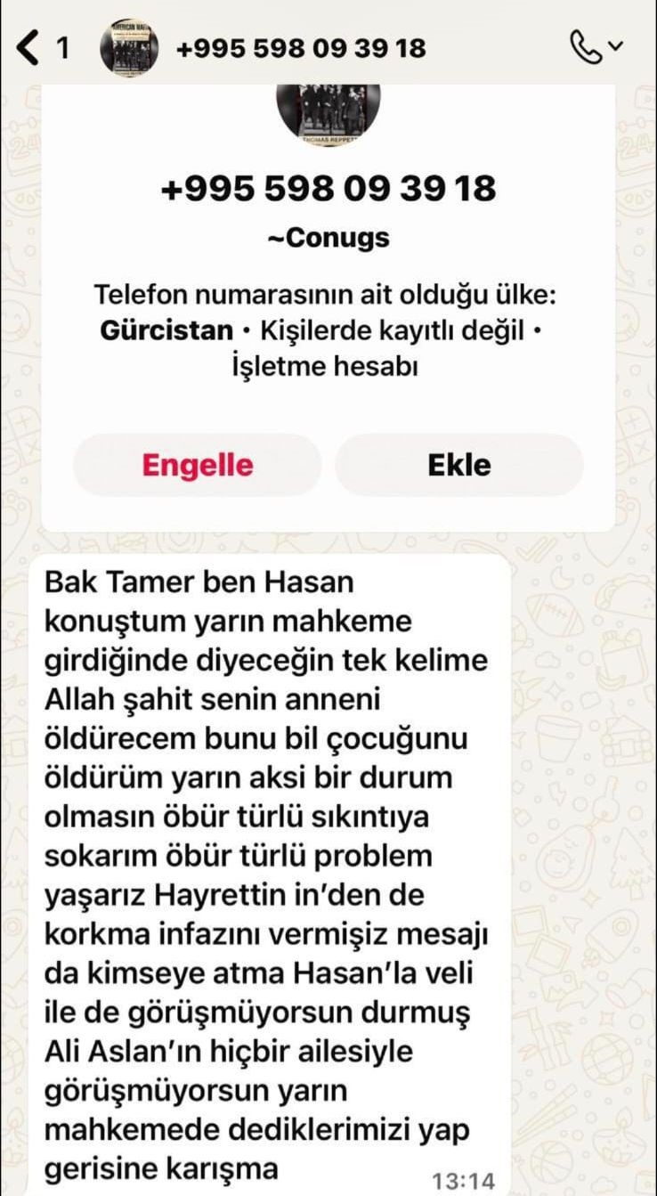 Tehditmesajlariortayacikti