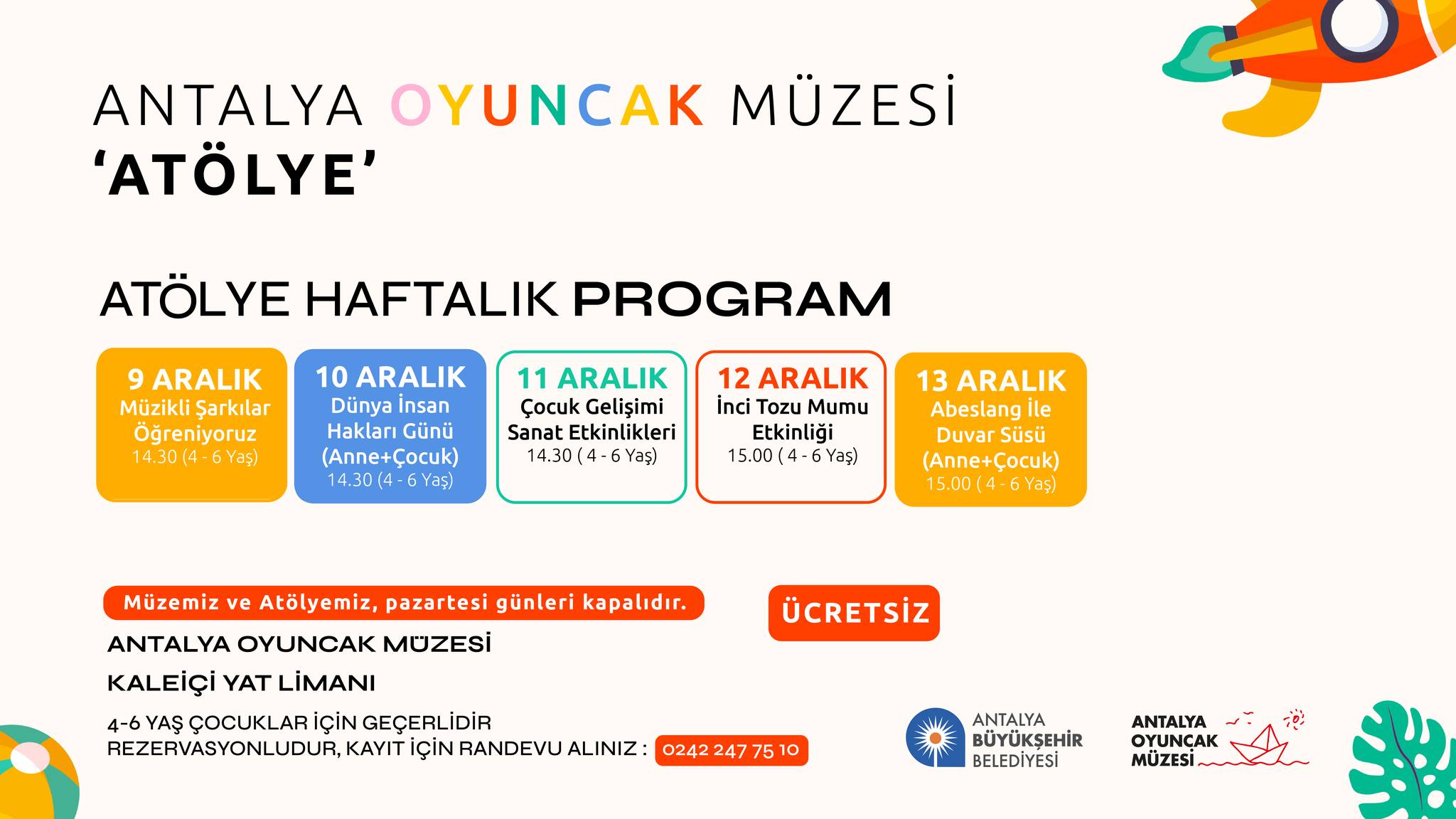 Antalyadaoyuncakmuzesiatolyesicocuklarlabulusmayahazırlanıyor