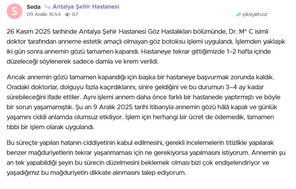 Antalyasehirhastanesindemagduriyet