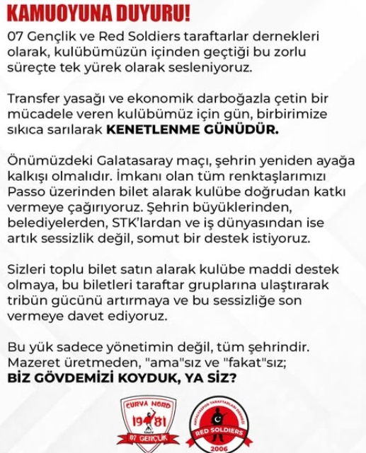 Antalyaspormacınadestek